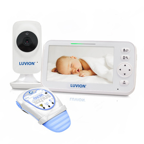 LUVION Icon Deluxe White Edition Babyphone-Set mit SNUZA HERO MD Atemmonitor