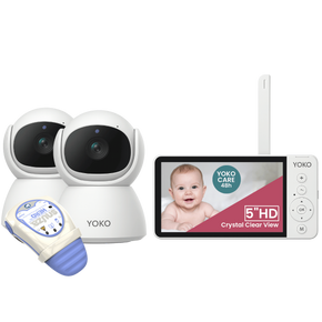 YOKO X5 Babyphone und mit zwei Kameras + Atmungsmonitor SNUZA HERO MD (medizinisches Gerät)