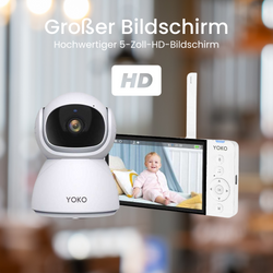 YOKO X5 Babyphone und mit zwei Kameras + Atmungsmonitor SNUZA HERO MD (medizinisches Gerät)