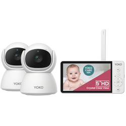 YOKO X5 Babyphone und mit zwei Kameras + Atmungsmonitor SNUZA HERO MD (medizinisches Gerät)